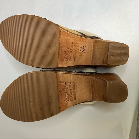 Vintage Tommy Hilfiger Clogs Size 7.5 Leather Upper Tan Summer Y2K 90s - Picture 7 of 15